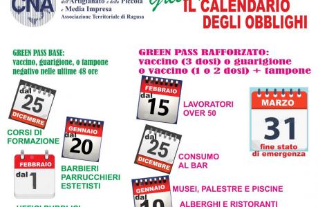 calendario green pass