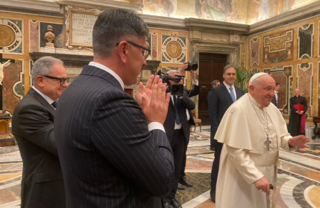 Il Presidente Nazionale e il Segretario Generale in udienza da Papa Francesco